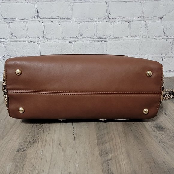 NWT Betsey Johnson Wild West Brown Bling Studs Satchel Crossbody Purse - Picture 9 of 14